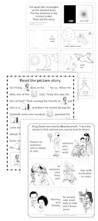 Kindergarten Activity Sheets