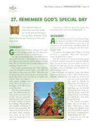 Kindergarten Bible Lessons (indiv. weekly)