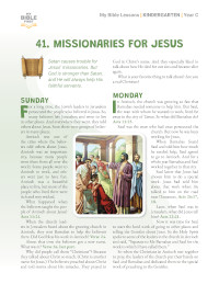 Kindergarten Bible Lessons (indiv. weekly)