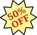 fifty percent off