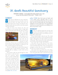 Primary Bible Lessons (indiv. weekly)