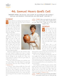 Primary Bible Lessons (indiv. weekly)