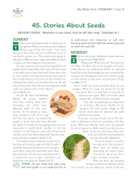 Primary Bible Lessons (indiv. weekly)