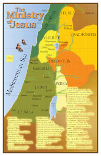 Poster: Map — The Ministry of Jesus 